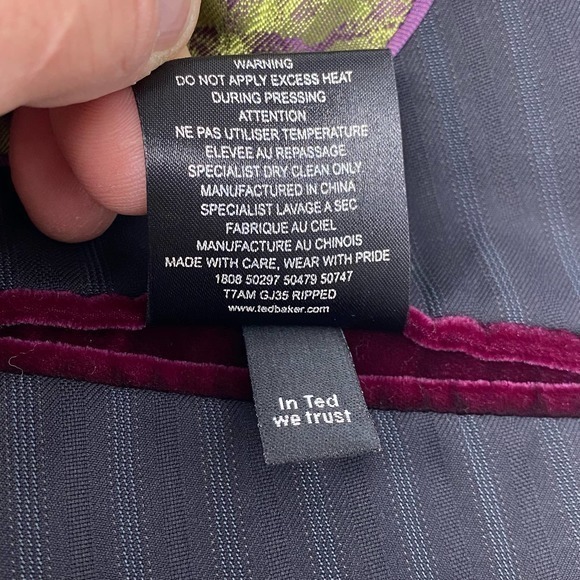 Ted Baker London Single Breasted Jacket‎ Size 5(43) Sport Coat Blazer - Picture 14 of 15